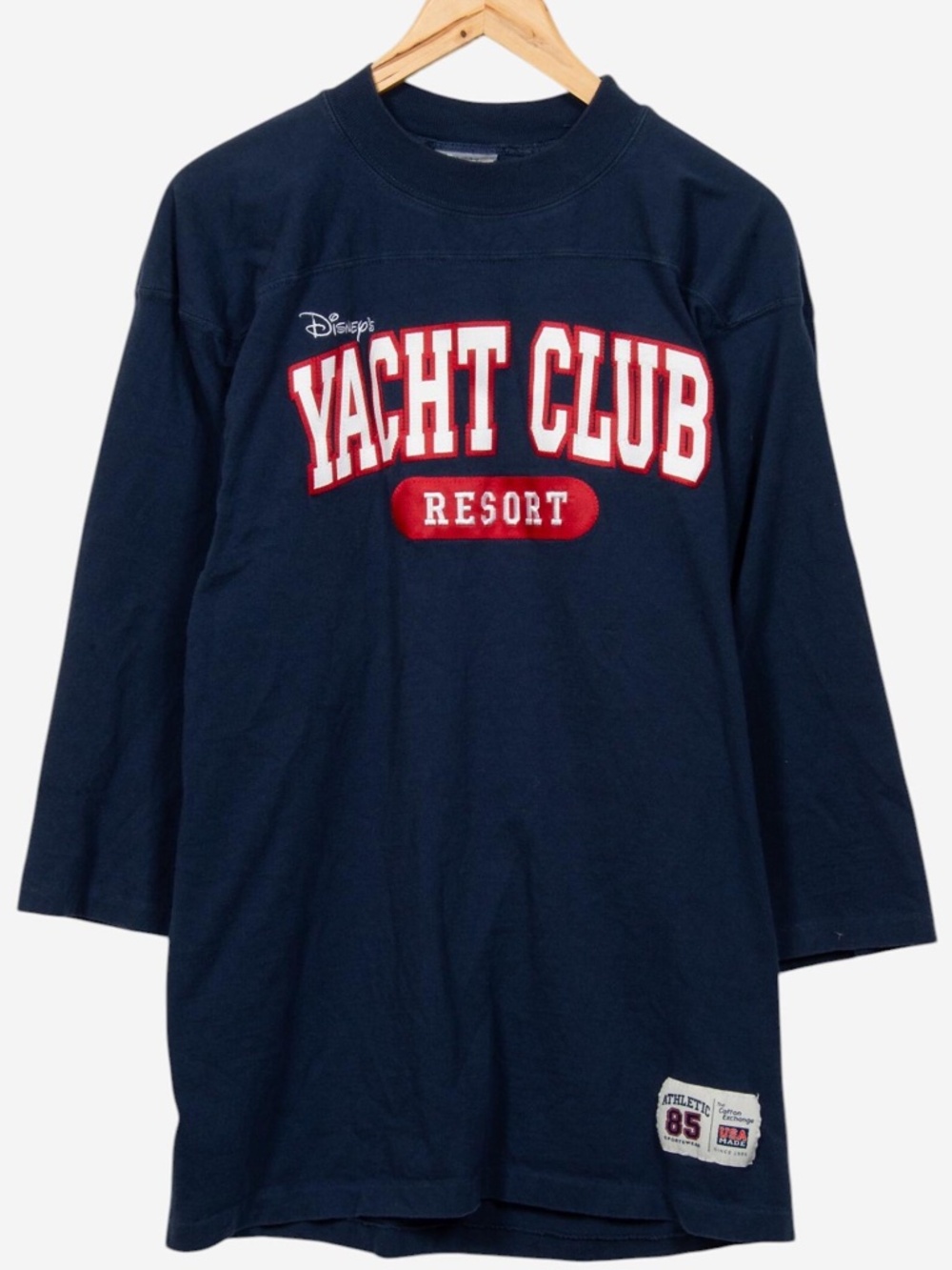 vintage 90s disney's yacht club resort old money single stitch crewneck t-shirt